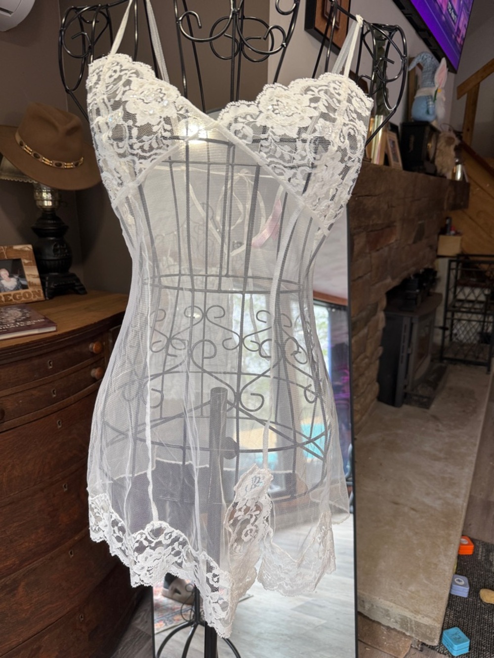 White Lace Sheer Chemise